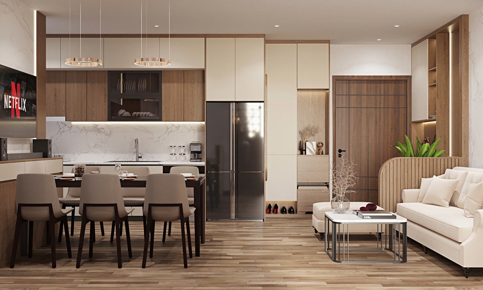 Nhà phố hiện đại 3 tầng